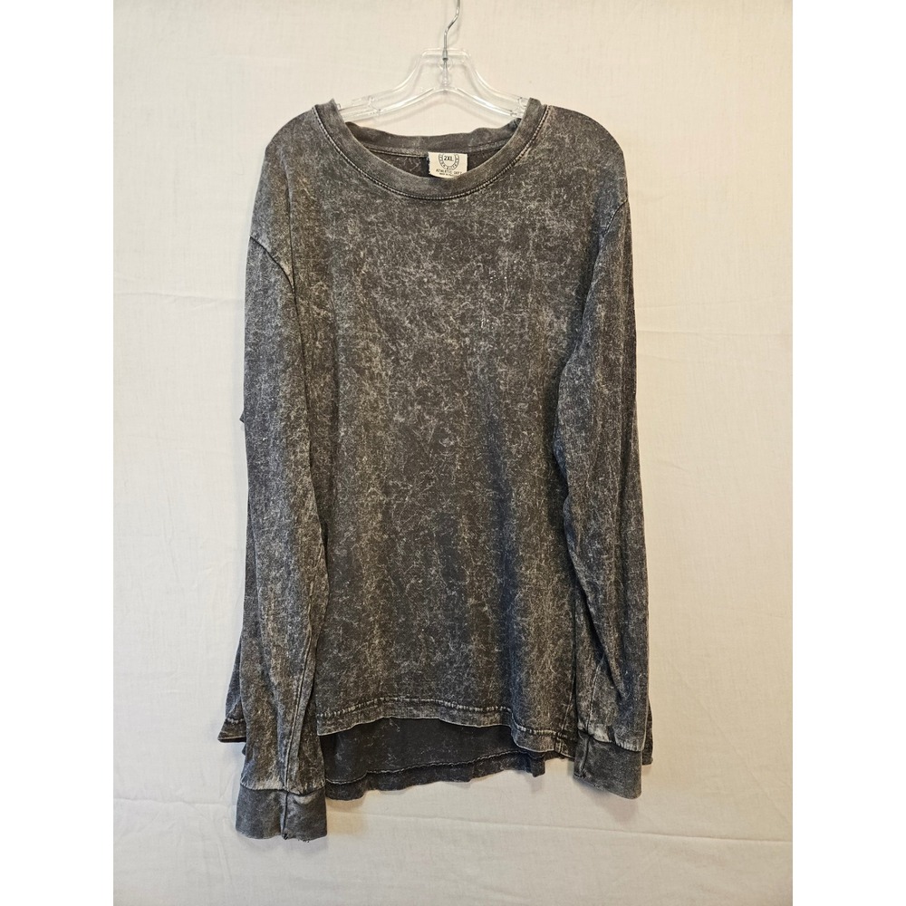 U.S. Vintage Destin Florida Acid Wash Graphic Long Sleeve T-Shirt Mens 2XL Gray